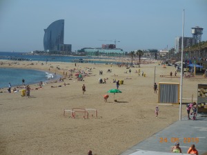 One of five beaches, Barcelona