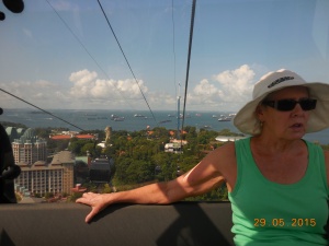 View from Singapore Cable Car to Sentosa Island